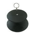 thumbnail image 4 of FELTECHELECTR Black Square Dessert Tiered Stand Two Tier for Thanksgiving 1Set, 4 of 8