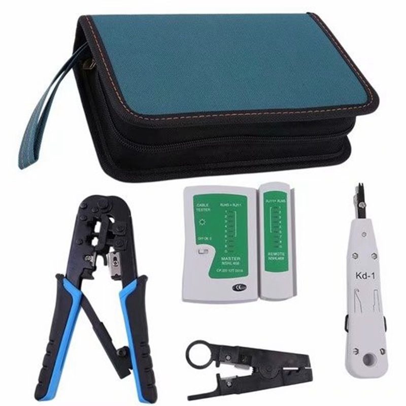Tool Kit 5 Piece Network Ratcheting Crimper,Cable Tester