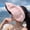 Black Vinyl Beck [Pink], variant on Korean-style black-coated sun hat with wide brim to cover the face, popular shell hat, portable, women's rollable headband sun hat