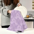 thumbnail image 6 of Coolnut Beautiful Lavender Kitchen Dish Towel Set of 6, Super Soft Absorbent Cleaning Cloth, Reusable Quick Drying Kitchen Towel for Home, Kitchen Washcloth Gift, 6 of 7