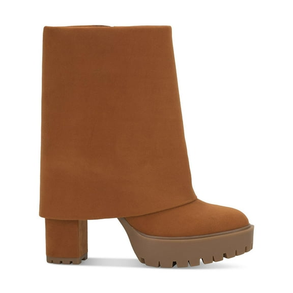 INC Womens Acelina Faux Suede Cuffed Booties