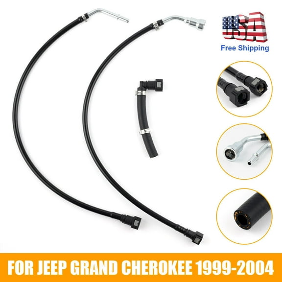 3Pcs Fuel Line Set For 1999-2004 Jeep Grand Cherokee Pump to Filter # FL-FG0918