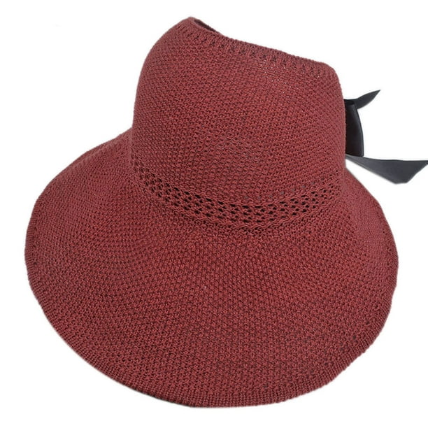 Sombrero de algodón Soidarity para Mujer plegable viaje verano ladrillo rojo Tipo de malla