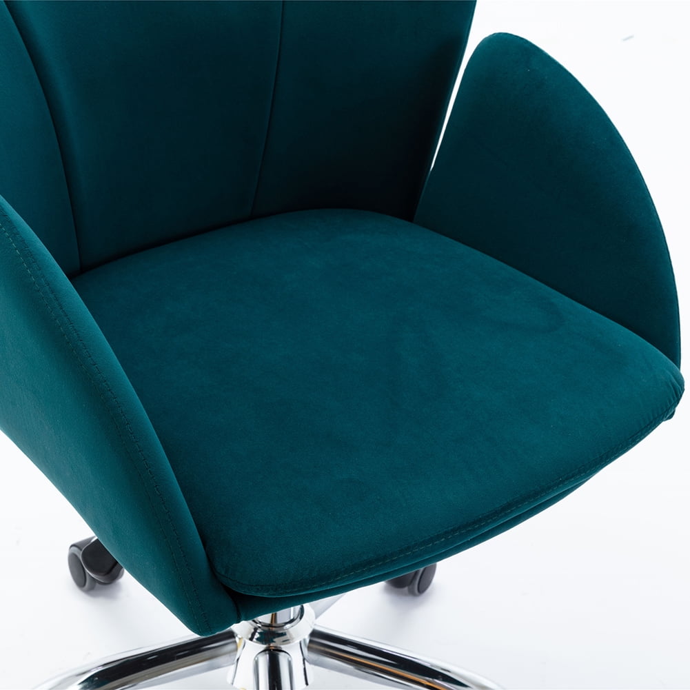 Kepooman Modern Swivel Shell Office Chair for Living Room/Bedroom, Adjustable Upholstered Leisure Arm Chair, Teal Kepooman Modern Swivel Shell Office Chair for Living Room/Bedroom, Adjustable Upholstered Leisure Arm Chair, Teal