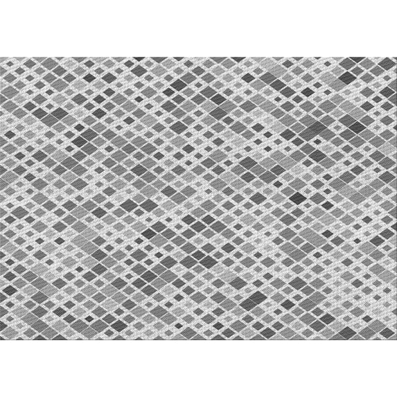 Ahgly Company Machine Washable Indoor Rectangle Transitional Platinum Gray Area Rugs, 6' x 9'