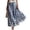 *Blue, variant on Women's Plaid Print High Waisted Pleated Chiffon Maxi Skirt,Elegant Flowy Casual Long Skirt Khaki^,Women's Plus M