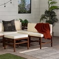 thumbnail image 3 of Acacia Modulaire 7 Pièces - 5 Places + Pouf + table d'Appoint - Marron Foncé, 3 of 24