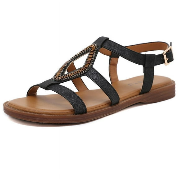 Summer Sandals Women Fashion Casual Beach Outdoor Flip Flop Sandals Beaded Ladies Flat Shoes Footwear