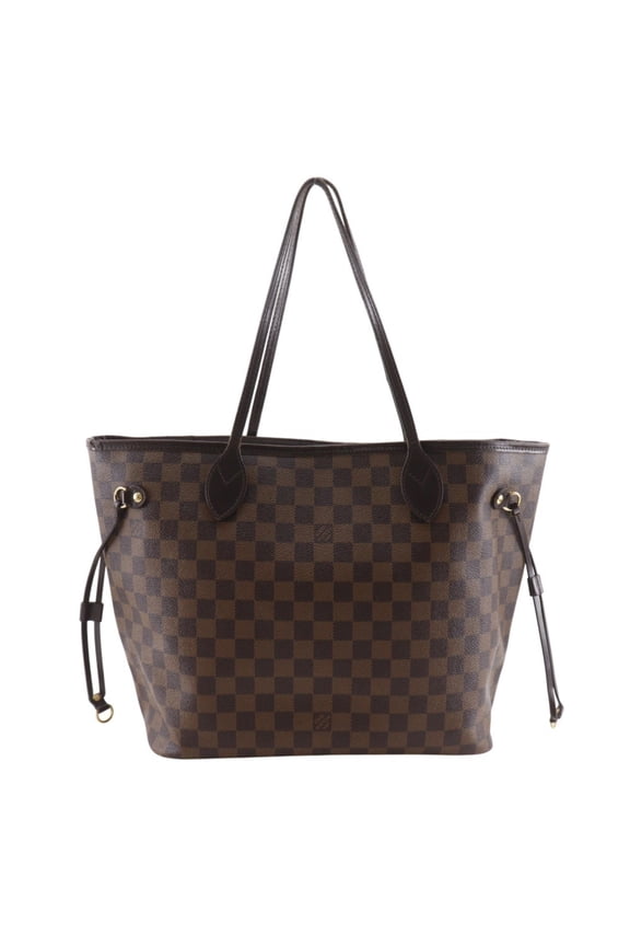 Pre-Owned Louis Vuitton Neverfull MM Tote Bag N41358 Damier Canvas 2018 Brown AR1108 A4 Open...