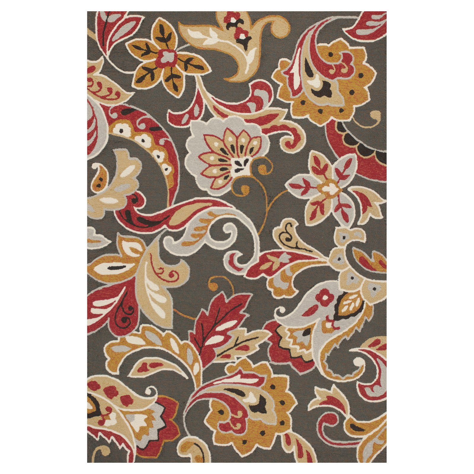 KAS Rugs Harbor Taupe Flora Indoor/Outdoor Area Rug