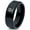 Black Bevel Polish Tungsten, variant on Minimalist Gamer Black Tungsten Unique Anniversary Gifts for Boyfriend Thumb Rings Mom Men