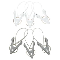 6pcs Windproof Clothespins Multipurpose Clothesline Clamps with Lanyards