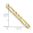 thumbnail image 2 of 10k Yellow Gold 4mm Light Concave Figaro Chain Necklace 22 Inch Chain Necklace for Women and Men, 2 of 2
