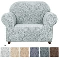thumbnail image 1 of Subrtex 1-Piece Jacquard Damask Sofa Slipcover Soft Stretchy Couch Cover, 1 of 6