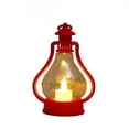 thumbnail image 2 of Vintage Christmas LED Lantern, Red Hurricane Lamp with Flickering Flameless Candle, Battery Operated Tabletop & Hanging Light for Indoor Christmas Holiday Decor, 2 of 7