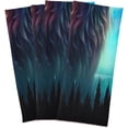 thumbnail image 2 of SKYSONIC Galaxy Wolf Kitchen Towels, 18 x 28 Inch Super Soft and Absorbent Dish Cloths for Washing Dishes, 4 PCS Reusable Multi-Purpose Microfiber Hand Towels for Kitchen, 2 of 7