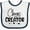 White and Navy, variant on Inktastic Baby Chaos Creator Design with Heart Arrow Boys or Girls Baby Bib