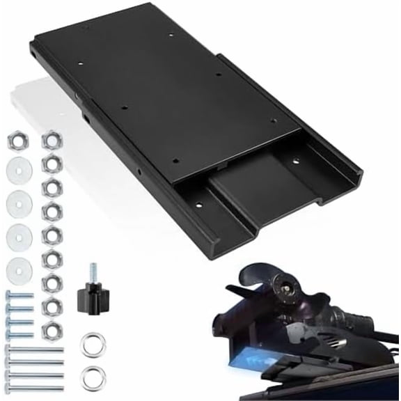 1854035 MKA-16-03 Trolling Motor Quick Release Bracket Trolling Motor Mount for Ulterra Terrova PowerDrive,PowerDrive V2,PowerDrive Pontoon and Deckhand 40 Black Aluminum 1854036$$Watercraft