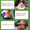 thumbnail image 5 of Decoración de enanos de hongos para jardín al aire libre Escultura de gnomos de dibujos animados Decoración Artesanía de resina Adornos creativos, 5 of 5