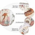 thumbnail image 3 of Extra Long Shower Curtain 72x84 Inch, Brown Turtle Coastal Shower Curtain Waterproof Bathroom Decor, Summer Beach Nautical Coral Shells Starfish Fabric Bath Curtain Set Accessories with Hooks, 3 of 7