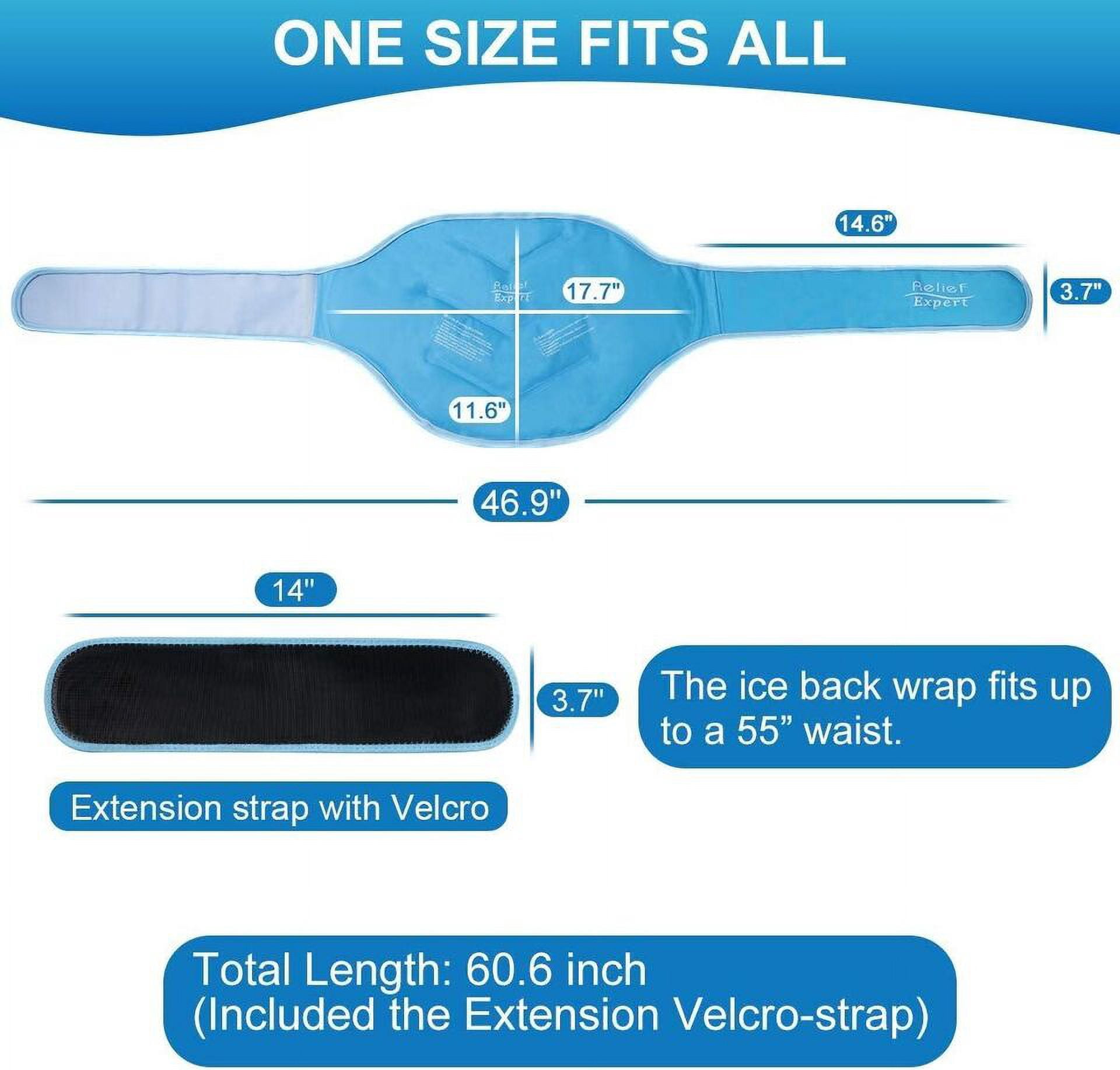 Relief Expert Gel Ice Pack Reusable Cold Press Therapy for Back Waist with Strap