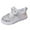 Silver, variant on Toddler Girls Tennis Shoes Sparkly Sequin Hook and Loop Bowtie Princess Dress Shoes Casual Solid Color Flat Sneakers Gold 6.5 Toddler