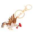 thumbnail image 1 of Llavero de Rhinestone Gallo Colorido Sunnimix Regalos de Cumpleaños Festivales Oro, 1 of 8