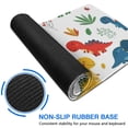 thumbnail image 6 of Long Mouse Pads for Desk,Colorful Dinosaur and Leaf Pattern Desk Mats on Top Of Desks, Desk Mouse Pad Extra Large with 3mm Non-Slip Base and Stitched Edge for Gaming,Office,Work,Home 31.5"x11.8", 6 of 6