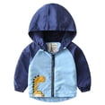 thumbnail image 1 of YTDSCS Trench-Coat à Capuche pour Garçons, Imperméable, Veste à Fermeture Éclair, Épais, Automne Hiver, Taille 2-7T, 1 of 8