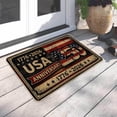 thumbnail image 4 of 250 Anniversary USA Door Mat, 23x16 Inch Patriotic Vintage Flags Stars Anniversary Red Washable Low Profile Back Doormat USA 250th Anniversary Merchandise Entrance Decor, 4 of 5