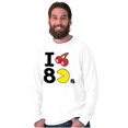 thumbnail image 5 of PACMAN I Love the 80s Cherry Fruit Long Sleeve TShirt Men Women Brisco Brands M, 5 of 6