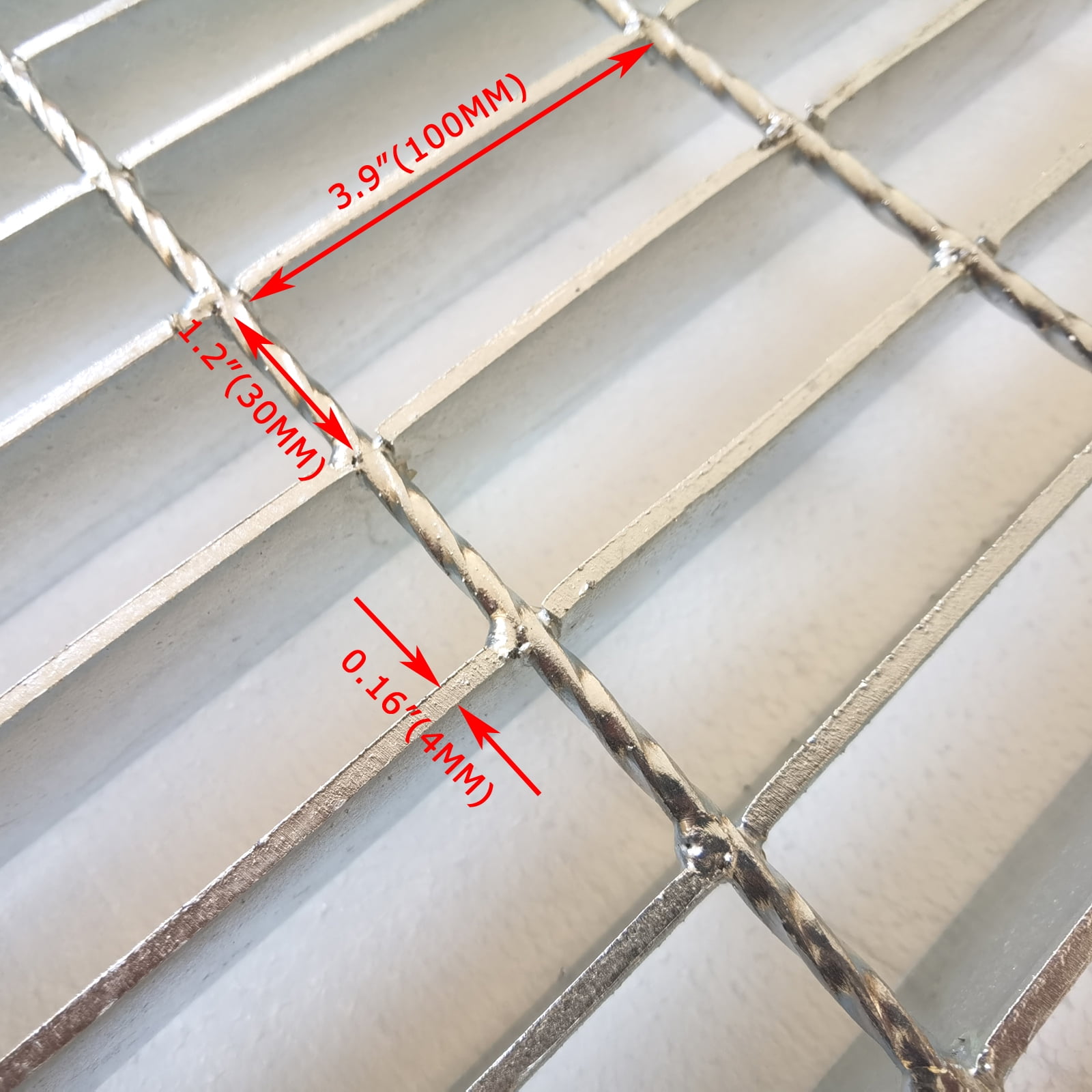 2.6ft*2.6ft Silver Gray Carbon Steel Grille Plate (Each Case Contains Only One Piece)