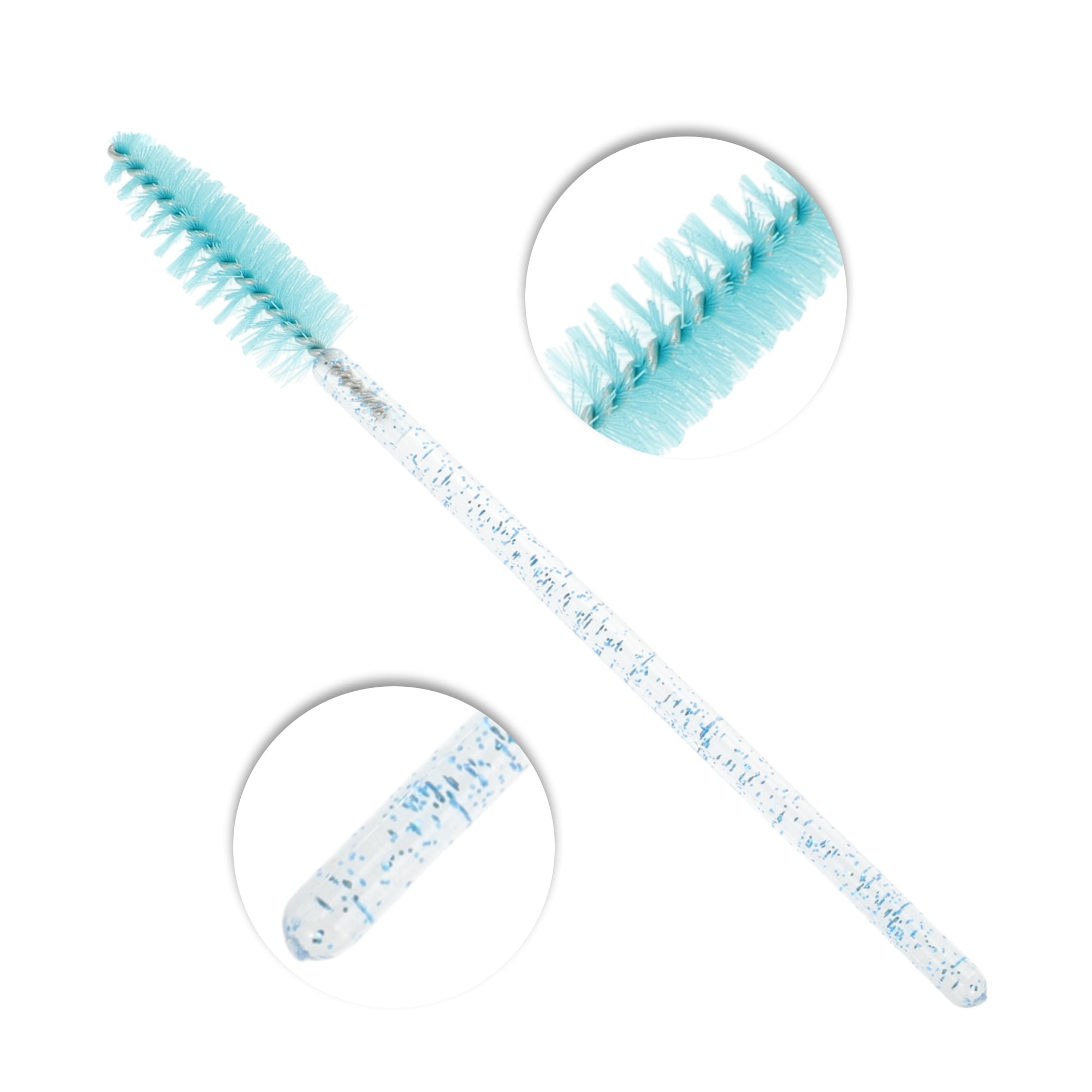 Unique Bargains 100 Pcs Durable Portable Eyelash Brush for Vacation Deep Green, Blue