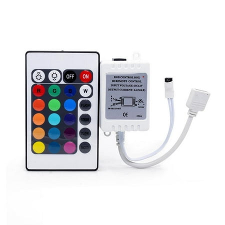 

Xewsqmlo 24 Keys LED RGB Controller Lighting Accessories DC12V IR Remote Control Home Use