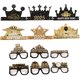 thumbnail image 1 of 12 gafas y sombreros de papel para fiestas de Año Nuevo 2025. Accesorios para gafas y gorros de papel con temática de Año Nuevo., 1 of 6