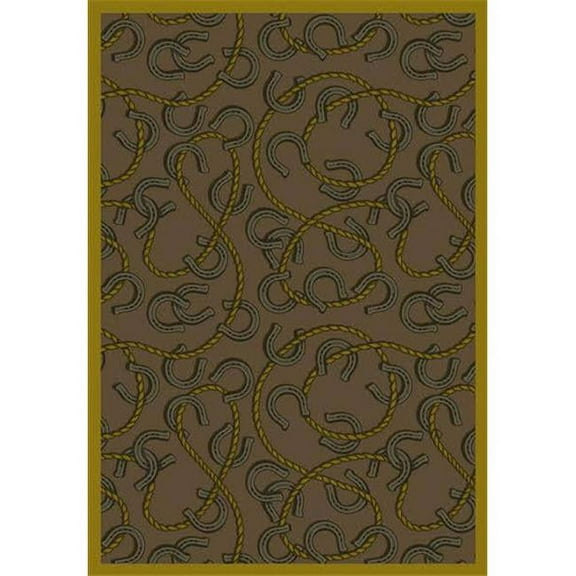 Rodeo Dark Dust 5 ft.4 in. x 7 ft.8 in.  WearOn Nylon Machine Tufted- Cut Pile Whimsy Rug