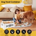 thumbnail image 3 of Dsseng Dog Treat Container with 3 Plastic Treat Jars Wood Dog Food Container with Handles Practical Dog Food Storage Container Decorative Cat Food Container for Dog Food Storage, 3 of 10