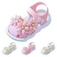 thumbnail image 5 of Ymyiu Infant Girls Walking Sandals Toddler Buckle Sandals Open Toe Water Sandal with Adjustable Back Strap for Boys Girls Size 4 (Pink,Toddler 4), 5 of 9