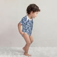 thumbnail image 4 of Yiaed Blue Paisley Pattern Vintage Print Infant Climbing Short Sleeve Onesie One-Piece Baby Bodysuit Clothes 0-12 Months -12 Months, 4 of 6