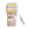 thumbnail image 1 of Visland Tasse à Yogourt Portable avec Cuillère Récipient à Collation Réutilisable Pot à Parfait Multifonctionnel Pot à Lait Sans BPA avec Compartiment Séparé, 1 of 8