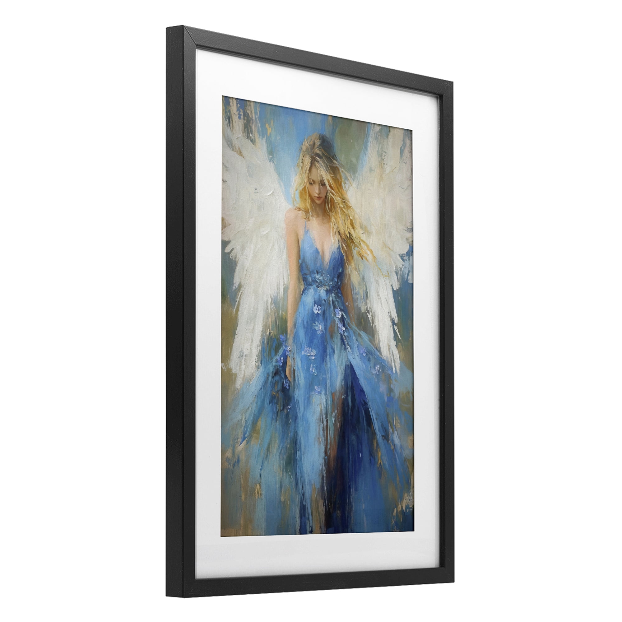 Stupell Industries Blue Flame of Hope Black Framed Print Under Glass, design by Tina LeCour