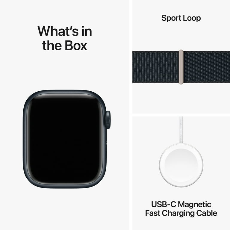 Apple Watch Series 9 GPS 41mm Midnight Aluminum Case with Midnight Sport  Loop