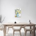 thumbnail image 3 of ZHONGYUTONG Yellow Lemon Canvas Wall Art for Kitchen Fruits Food Pictures Yellow and Blue Pottery Painting for Dining Room Decor Framed (28.00" x 42.00"), 3 of 5
