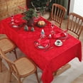 thumbnail image 3 of SASTYBALE Christmas Tablecloth Rectangle, Jacquard Snowflake Pattern Table Cloth for Rectangle Tables, Water Resistant Rectangular Tablecloths for Dining Room & Holiday Decoration, 3 of 7