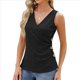 thumbnail image 1 of Camisetas Sin Mangas de Verano para Mujer, Informales, con Bordado de Ojales, Cómodas, con Diseño de Botones, Corte Entallado, Básicas. Negro M, 1 of 10