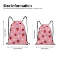 thumbnail image 2 of Fotbe Strawberry and Ladybugs Bolsa Mochila con Cordón Estampada, Bolsa de Gimnasio Deportiva, Bolsa Cinch, Bolsa con Cordón para Hombres y Mujeres-Medium, 2 of 6