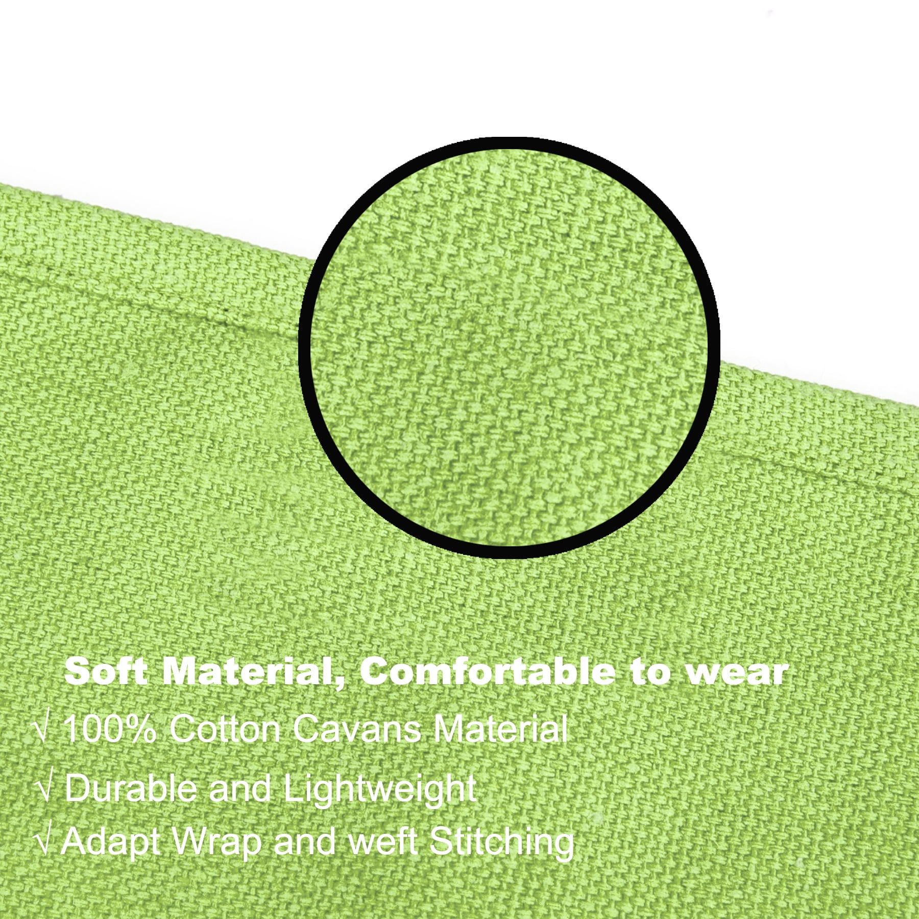 Opromo Colorful Cotton Canvas Kid\'s & Adult\'s Aprons with Pocket, Artist Apron & Chef Apron in Set (Green, 27"L x 22"W/29"L x 24"W)