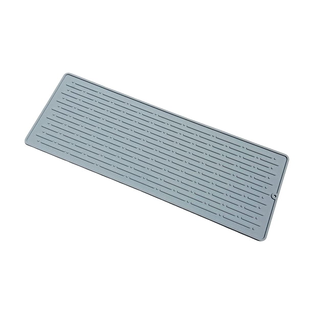 Tapete para encimera de grifo, se puede colgar y secar más rápido detrás del grifo. gris
