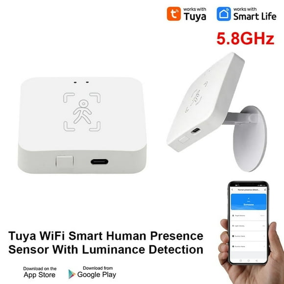 Tuya Zigbee Human Presence Detector with Holder Smart Human Body PIR Sensor MmWave Radar Microwave Motion Sensor Detect