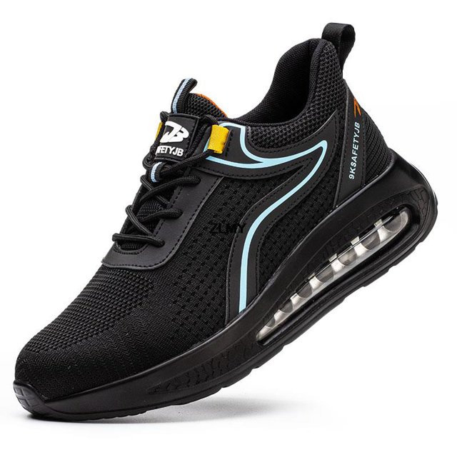 Zapatos De Seguridad De Punta De Acero Transpirable Para Hombres Botas Trabajo A Prueba De Pinchazos Deportivas De Para Construcción Masculina